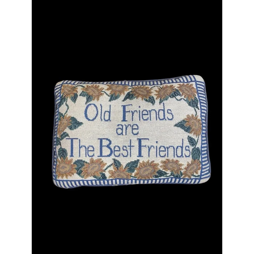 Vintage Friendship Garden Love Throw Pillows Lot Of Four Tapestry